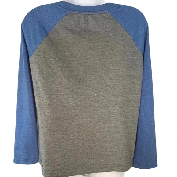 UCLA Bruins Raglan Long Sleeve T-Shirt Blue/Gray/Yellow. National Collegian Tee - Picture 2 of 7